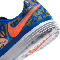 Nike Zaalvoetbalschoenen Lunar Gato II (IN) Blauw Oranje Wit