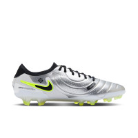 Nike Tiempo Legend 10 Elite Gras Football Shoes (FG) Silver Black Neon Yellow