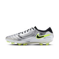 Nike Tiempo Legend 10 Elite Gras Football Shoes (FG) Silver Black Neon Yellow