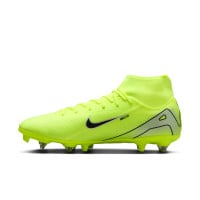 Nike Zoom Mercurial Superfly 10 Academy Iron Nop Football Shoes (SG) Anti-Clog Neon Yellow Black Silver