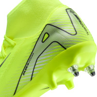 Nike Zoom Mercurial Superfly 10 Academy Iron Nop Football Shoes (SG) Anti-Clog Neon Yellow Black Silver