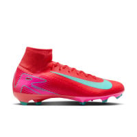 Nike Zoom Mercurial Superfly Pro 10 Grass Football Shoes (FG) Red Turquoise Pink