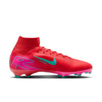 Nike Zoom Mercurial Superfly Pro 10 Grass Football Shoes (FG) Red Turquoise Pink