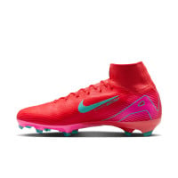 Nike Zoom Mercurial Superfly Pro 10 Grass Football Shoes (FG) Red Turquoise Pink