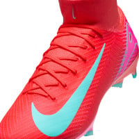 Nike Zoom Mercurial Superfly Pro 10 Grass Football Shoes (FG) Red Turquoise Pink