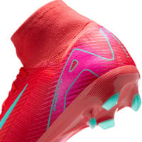 Nike Zoom Mercurial Superfly Pro 10 Grass Football Shoes (FG) Red Turquoise Pink