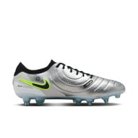 Nike Tiempo Legend 10 Elite Iron Stud Football Shoes (SG) Anti-Clog Silver Black Neon Yellow