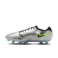 Nike Tiempo Legend 10 Elite Iron Stud Football Shoes (SG) Anti-Clog Silver Black Neon Yellow