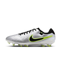 Nike Tiempo Legend 10 Pro Gras Football Shoes (FG) Silver Black Neon Yellow