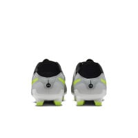 Nike Tiempo Legend 10 Academy Grass/Artificial Grass Football Shoes (MG) Silver Black Neon Yellow