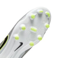 Nike Tiempo Legend 10 Academy Grass/Artificial Grass Football Shoes (MG) Silver Black Neon Yellow