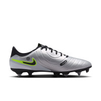 Nike Tiempo Legend 10 Academy Iron-Nop Football Shoes (SG) Anti-Clog Silver Black Neon Yellow