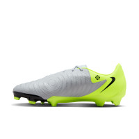 Nike Phantom GX II Academy Grass/Artificial Grass Football Shoes (MG) Neon Yellow Silver Black