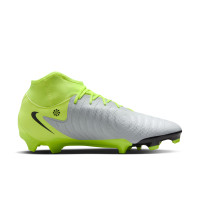 Nike Phantom Luna II Academy Grass/Artificial Grass Football Shoes (MG) Neon Yellow Silver Black