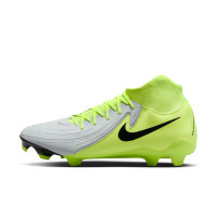 Nike Phantom Luna II Academy Gras / Kunstgras Voetbalschoenen (MG) Neongeel Zilver Zwart