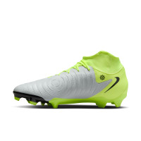 Nike Phantom Luna II Academy Gras / Kunstgras Voetbalschoenen (MG) Neongeel Zilver Zwart