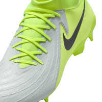 Nike Phantom Luna II Academy Gras / Kunstgras Voetbalschoenen (MG) Neongeel Zilver Zwart