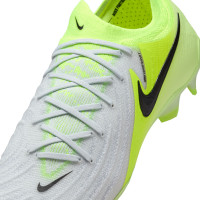 Nike Phantom GX II Elite Gras Voetbalschoenen (FG) Neongeel Zilver Zwart