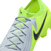 Nike Phantom GX II Pro Gras Voetbalschoenen (FG) Neongeel Zilver Zwart