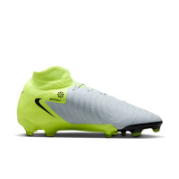 Nike Phantom Luna II Pro Gras Football Shoes (FG) Neon Yellow Silver Black