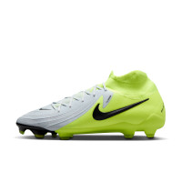 Nike Phantom Luna II Pro Gras Football Shoes (FG) Neon Yellow Silver Black