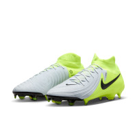 Nike Phantom Luna II Pro Gras Football Shoes (FG) Neon Yellow Silver Black