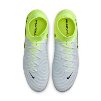 Nike Phantom Luna II Pro Gras Football Shoes (FG) Neon Yellow Silver Black