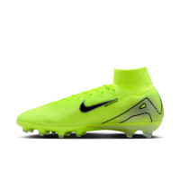 Nike Zoom Mercurial Superfly 10 Elite Artificial Grass Football Shoes (AG) Neon Yellow Black Silver