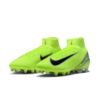 Nike Zoom Mercurial Superfly 10 Elite Artificial Grass Football Shoes (AG) Neon Yellow Black Silver