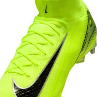 Nike Zoom Mercurial Superfly 10 Elite Iron Stud Football Shoes (SG) Neon Yellow Black Silver