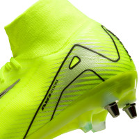 Nike Zoom Mercurial Superfly 10 Elite Iron Stud Football Shoes (SG) Neon Yellow Black Silver