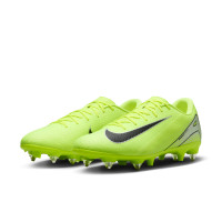 Nike Zoom Mercurial Vapor 16 Academy Iron Nop Football Shoes (SG) Anti-Clog Neon Yellow Black Silver