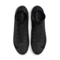 Nike Zoom Mercurial Superfly Pro 10 Grass Football Shoes (FG) Black Dark Green