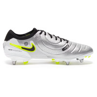 Nike Tiempo Legend 10 Elite Iron Stud Football Shoes (SG) Pro Player Silver Black Neon Yellow