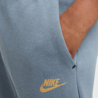 Nike Tech Fleece Joggingbroek Sportswear Kids Grijsblauw Lichtgeel Zwart