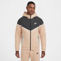 Nike Tech Fleece Sportswear Trainingspak Beige Donkergrijs Zilver Zwart