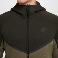 Nike Tech Fleece Trainingspak Sportswear Donker Olijfgroen Olijfgroen Zwart