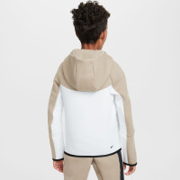 Nike Tech Fleece Sportswear Tracksuit Kids Beige White Black