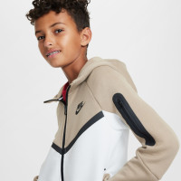 Nike Tech Fleece Sportswear Tracksuit Kids Beige White Black