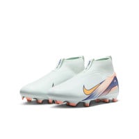 Nike Zoom Mercurial Superfly Academy 10 MDS Gras / Kunstgras Voetbalschoenen (MG) Kids Mintgroen Blauw Roze Goud