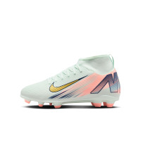 Nike Mercurial Superfly Club 10 MDS Gras / Kunstgras Voetbalschoenen (MG) Kids Mintgroen Blauw Roze Goud