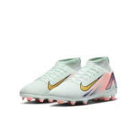 Nike Mercurial Superfly Club 10 MDS Gras / Kunstgras Voetbalschoenen (MG) Kids Mintgroen Blauw Roze Goud