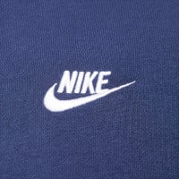 Nike Club Fleece Hooded Tracksuit Dark Blue White