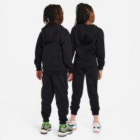 Nike Sportswear Club Fleece Trainingspak Hooded Full-Zip Kids Zwart Wit