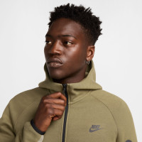 Nike Tech Fleece Sportswear Tracksuit Olive Green Beige Black