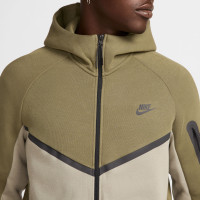 Nike Tech Fleece Sportswear Tracksuit Olive Green Beige Black