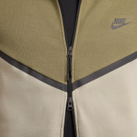 Nike Tech Fleece Sportswear Tracksuit Olive Green Beige Black