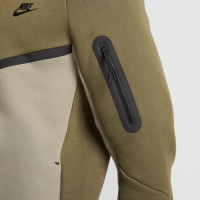 Nike Tech Fleece Sportswear Tracksuit Olive Green Beige Black