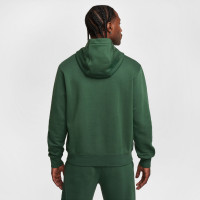 Nike Sportswear Club Fleece Hoodie Tracksuit Dark Green White