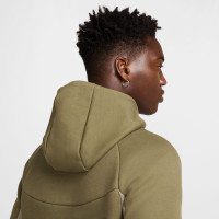 Nike Tech Fleece Sportswear Tracksuit Olive Green Beige Black